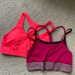 Set of 2 Fabletics pink sports bras size medium